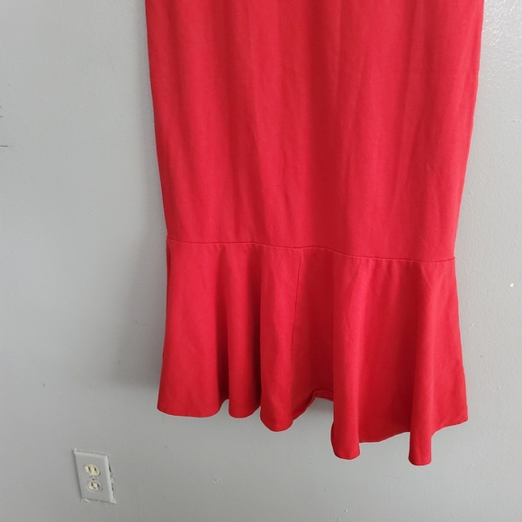 Vintage 1970s Red Carriage Court Sport Drop Waist MIdi Sweatshirt Dress Size 12 - Picture 9 of 9